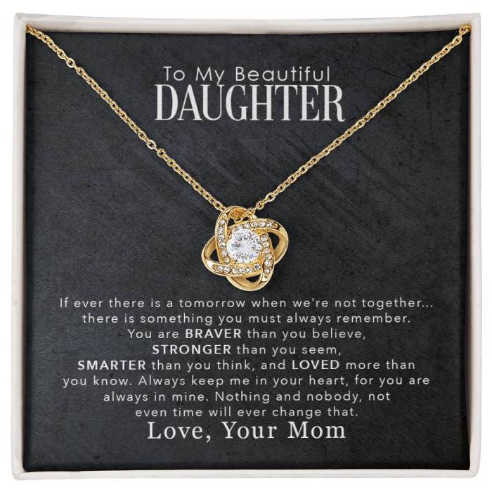 "To My Daughter" | Necklace with Love Knot