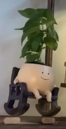 Happy Rocking Chair Planter