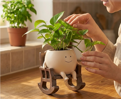 Happy Rocking Chair Planter