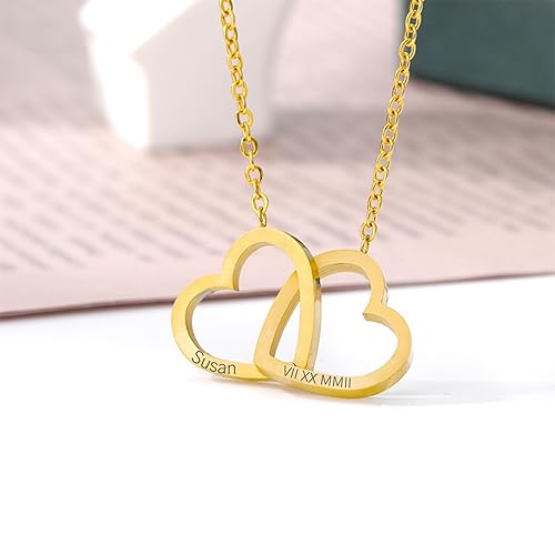 Eternal Harmony & Intertwined Hearts Personalized Necklace