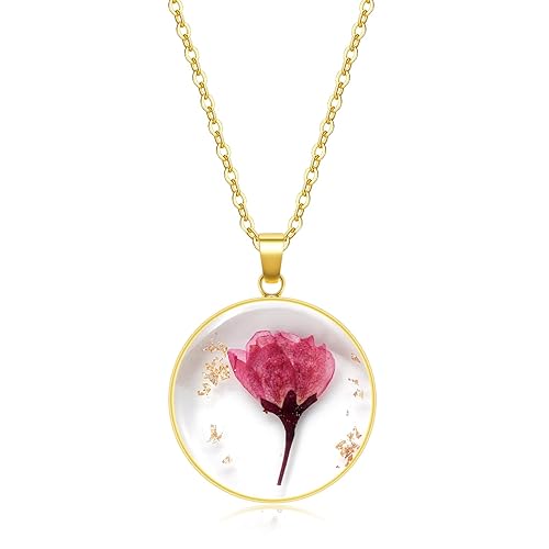 Gold Plated Flower Jewelry Pendant Necklace