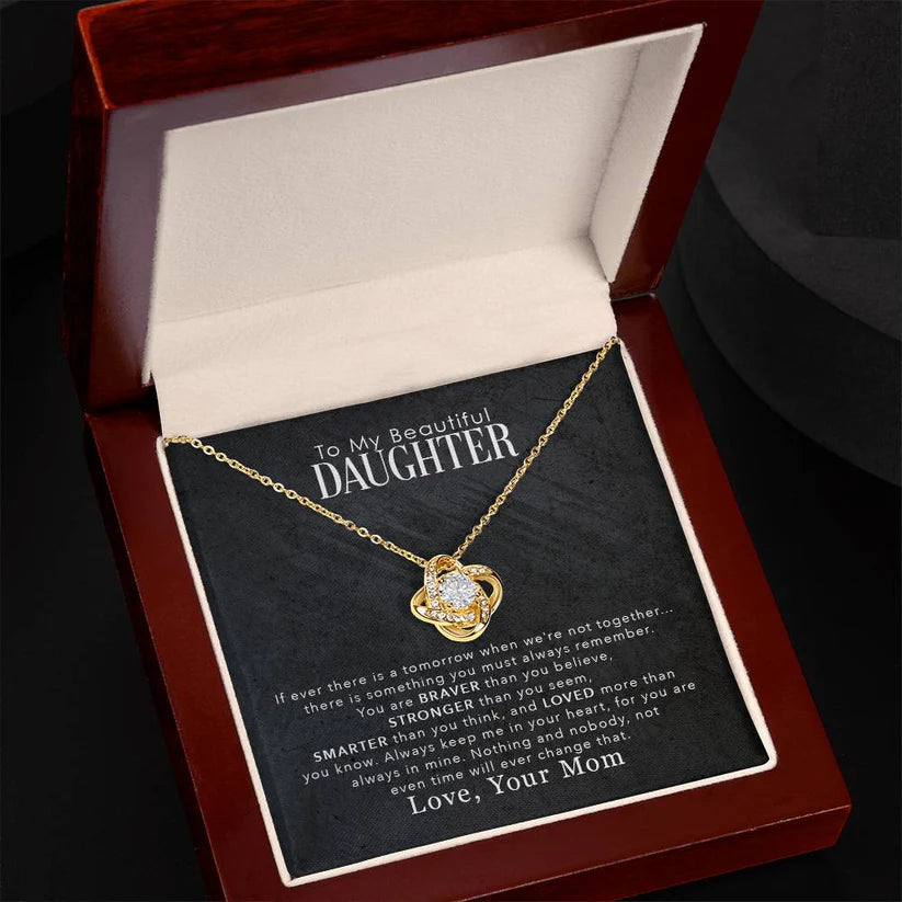 "To My Daughter" | Necklace with Love Knot