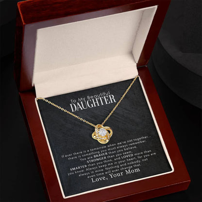 "To My Daughter" | Necklace with Love Knot