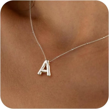 Bubble Initial Necklace