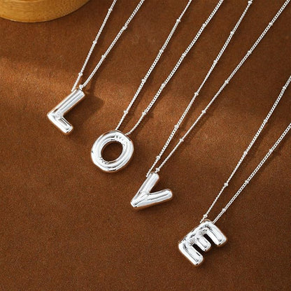 Bubble Initial Necklace