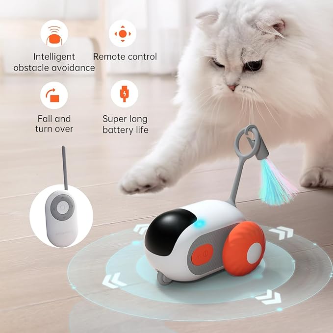 Playful Interactive Cat Chase Toy Car⁠