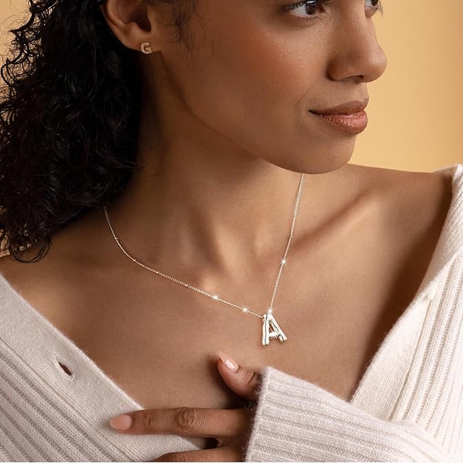 Bubble Initial Necklace