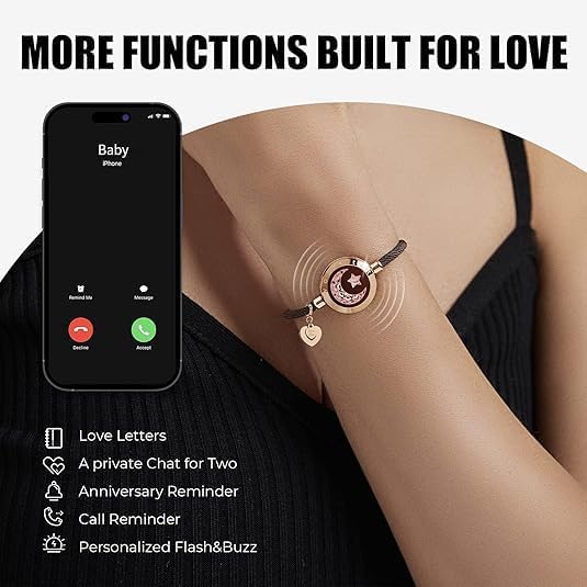 Long Distance Couple Love Bracelets (Set Of 2)