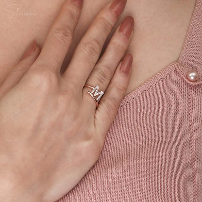 Forever Yours Initial Ring