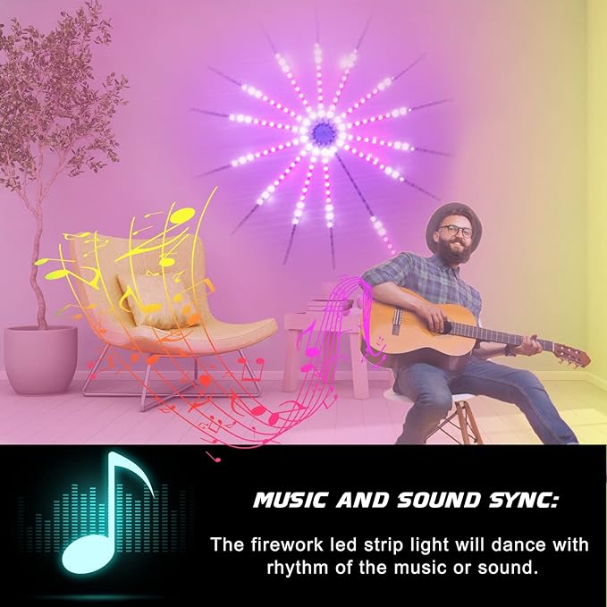 WiFi Bluetooth Smart Fireworks LED Light