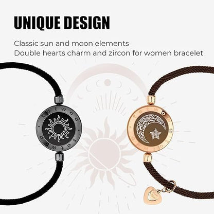 Long Distance Couple Love Bracelets (Set Of 2)