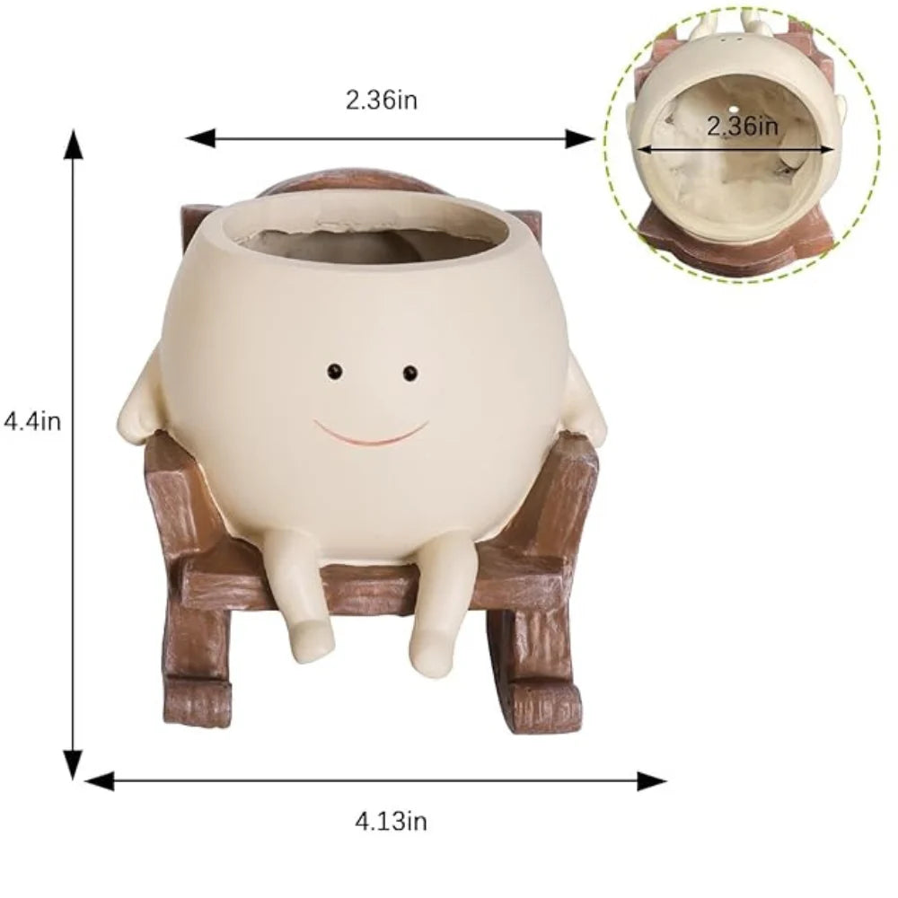 Happy Rocking Chair Planter