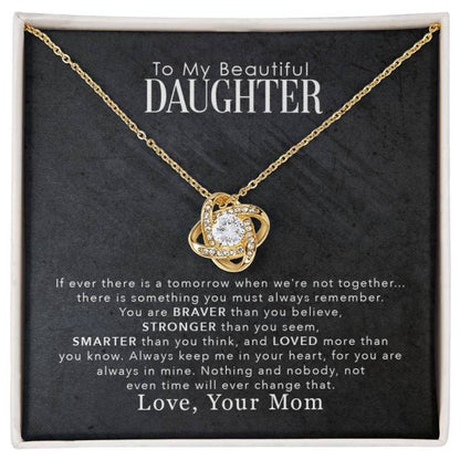 "To My Daughter" | Necklace with Love Knot