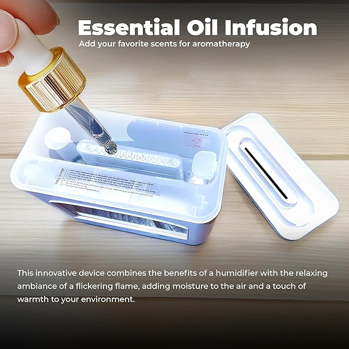 Fireplace Simulation Flame Oil Diffuser