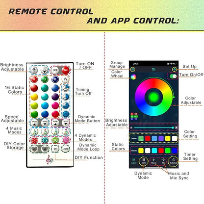 WiFi Bluetooth Smart Fireworks LED Light