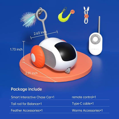Playful Interactive Cat Chase Toy Car⁠