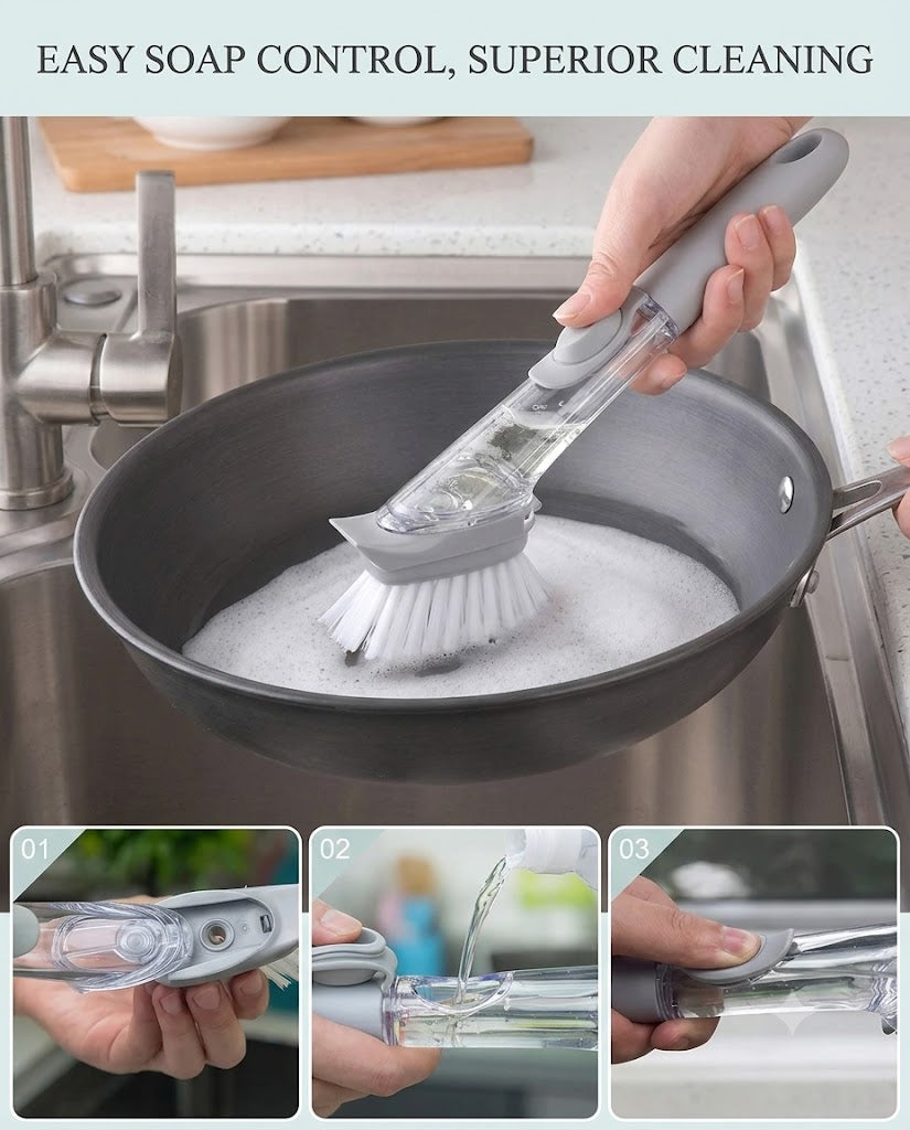 2-in-1 Soap Dispensing Cleaning Brush