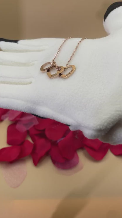 Eternal Harmony & Intertwined Hearts Personalized Necklace