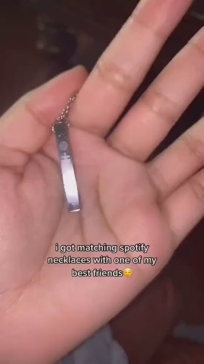 Engraved Vertical Bar Necklace