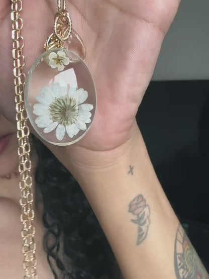 Gold Plated Flower Jewelry Pendant Necklace