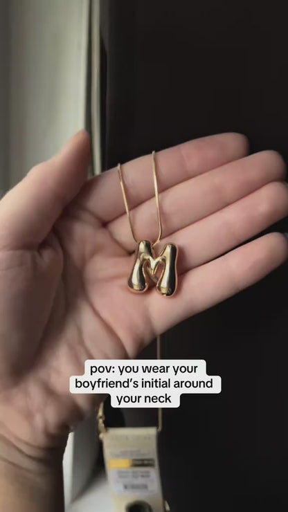 Bubble Initial Necklace