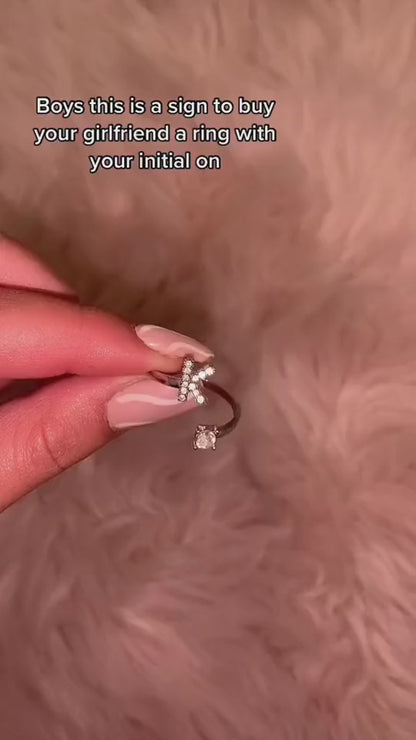Forever Yours Initial Ring