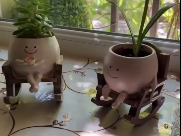 Happy Rocking Chair Planter